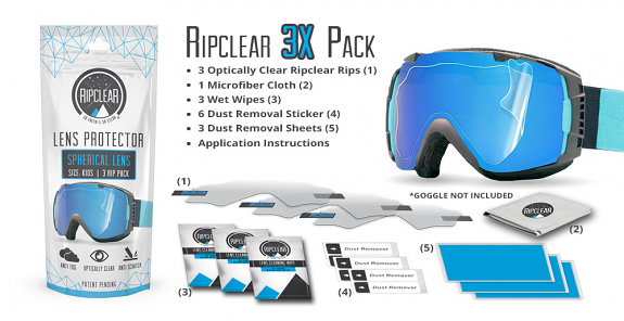 Ripclear Spherical Lens Protector 3X Pack