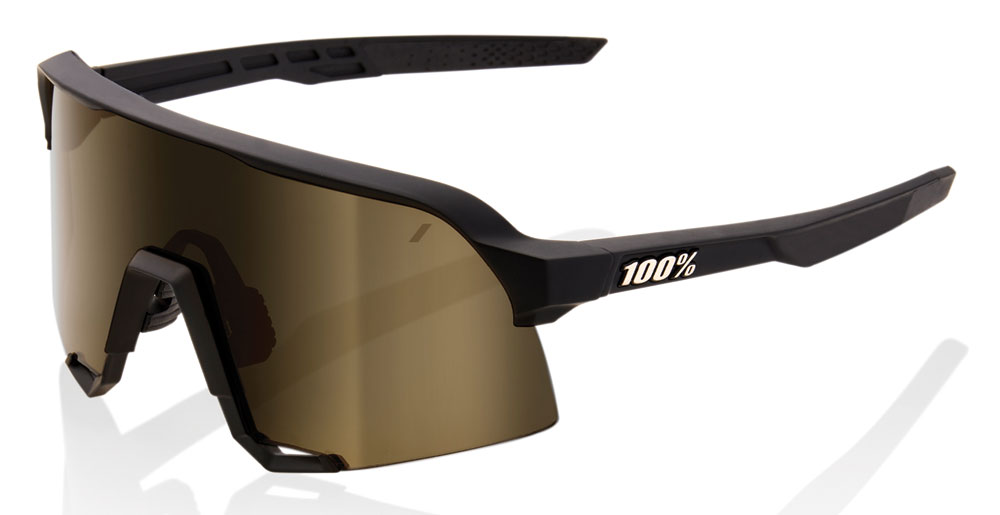 100% S3 Sunglasses (Soft Tact Black / Soft Gold Mirror 10% Cat 3)